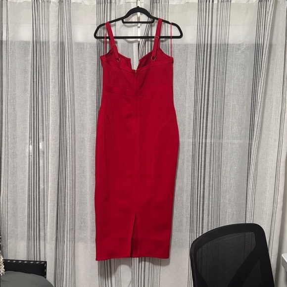 Fashion Nova Red Bandage Midi Dress - Picture 3 of 5